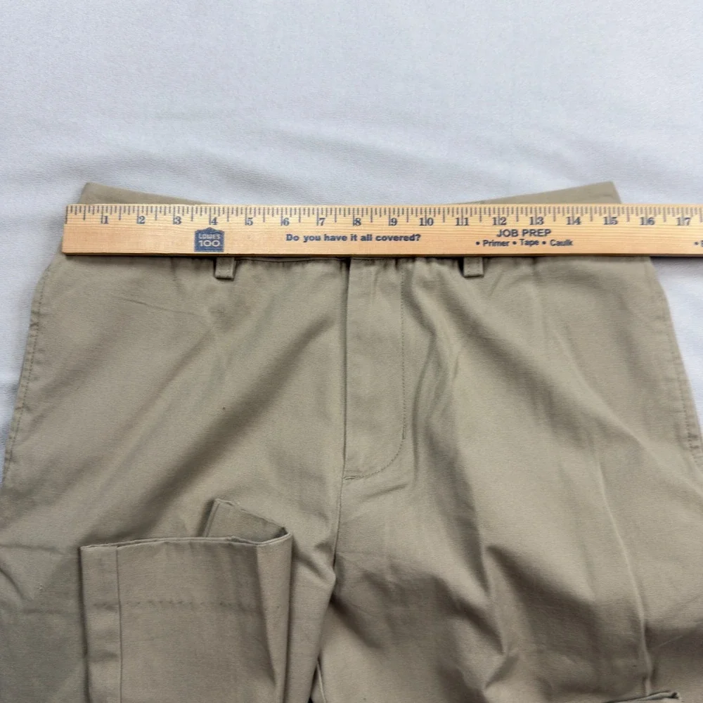 Vineyard Vines Mens 30x32 Khaki Plain Front Canvas Dock Pants Wake Forest WF Tan